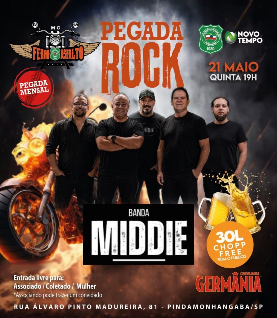 Encontro de motociclismo e rock será realizado no dia 21 na Ferroviária, em Pindamonhangaba