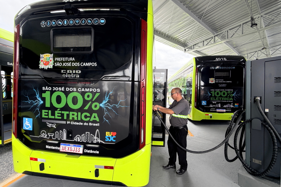 São José dos Campos expande transporte elétrico com nova estação de recarga